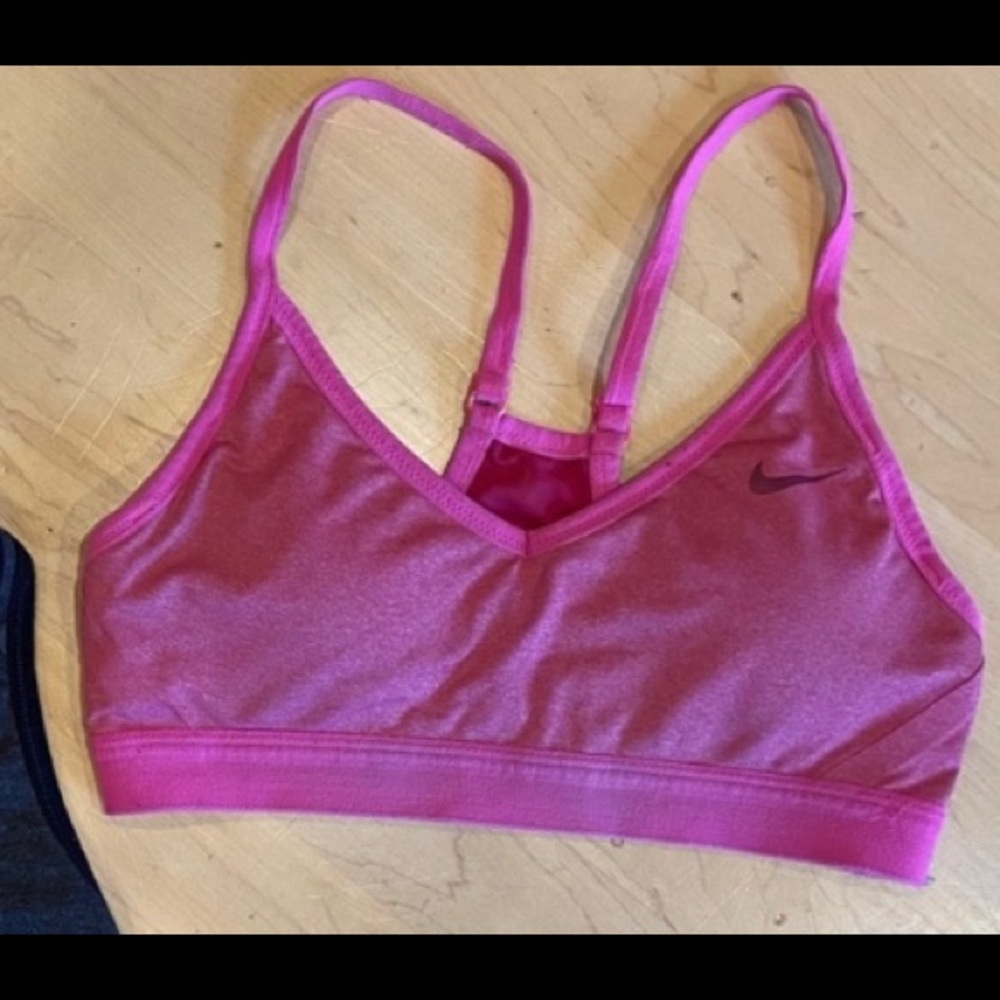 Pink Nike sports bra small